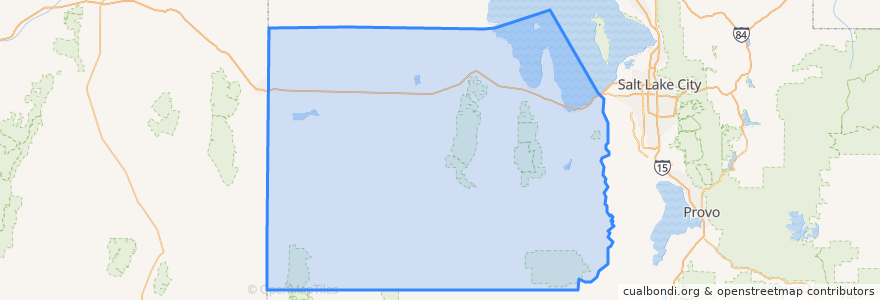 Mapa de ubicacion de Tooele County.
