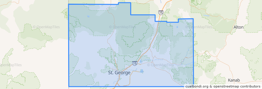 Mapa de ubicacion de Washington County.