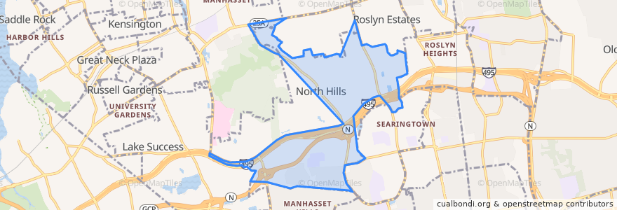 Mapa de ubicacion de North Hills.