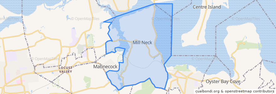 Mapa de ubicacion de Mill Neck.