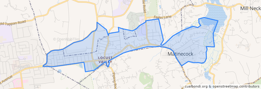 Mapa de ubicacion de Locust Valley.