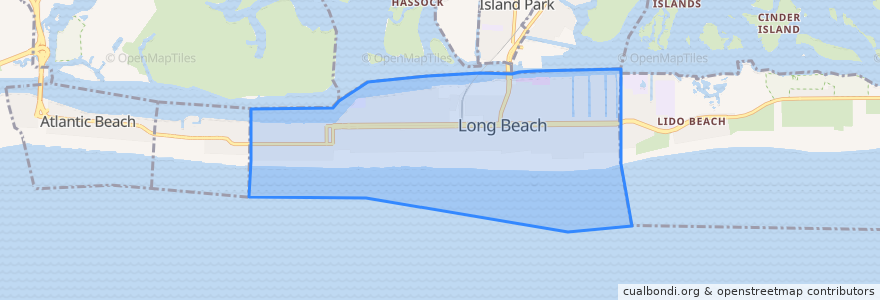 Mapa de ubicacion de Long Beach.