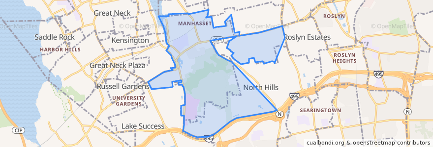 Mapa de ubicacion de Manhasset.