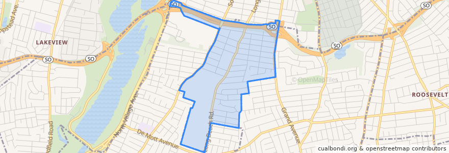 Mapa de ubicacion de South Hempstead.