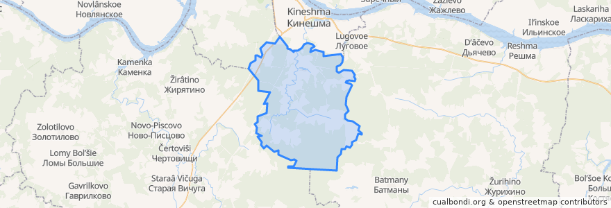 Mapa de ubicacion de Горковское сельское поселение.