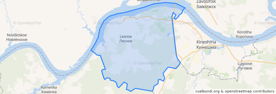 Mapa de ubicacion de Наволокское городское поселение.