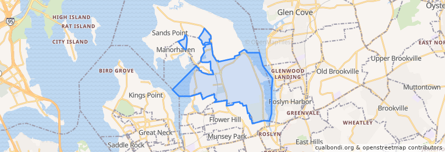 Mapa de ubicacion de Port Washington.