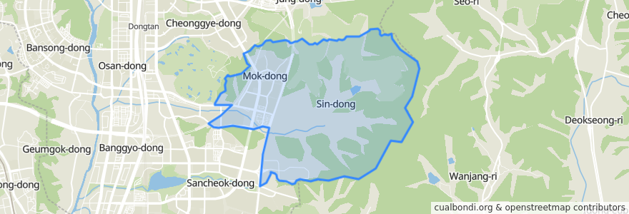 Mapa de ubicacion de 동탄9동.