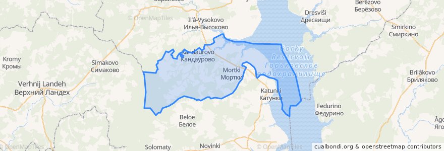 Mapa de ubicacion de Мортковское сельское поселение.