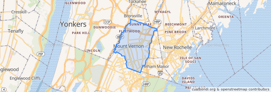 Mapa de ubicacion de Mount Vernon.