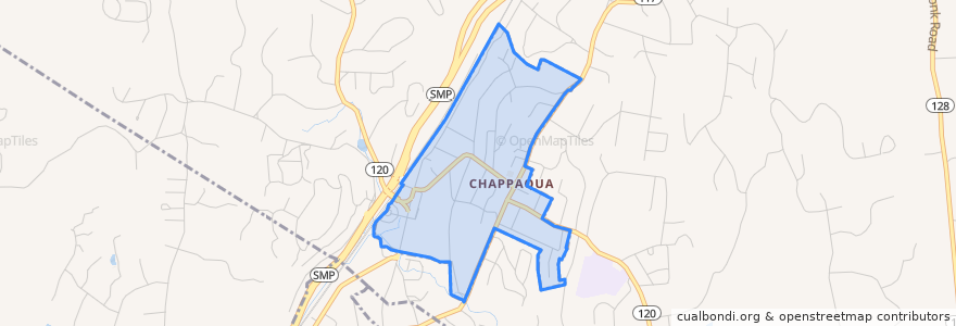 Mapa de ubicacion de Chappaqua.