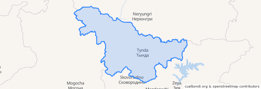 Mapa de ubicacion de Тындинский муниципальный округ.