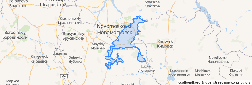 Mapa de ubicacion de городской округ Донской.