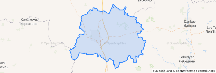 Mapa de ubicacion de городской округ Ефремов.