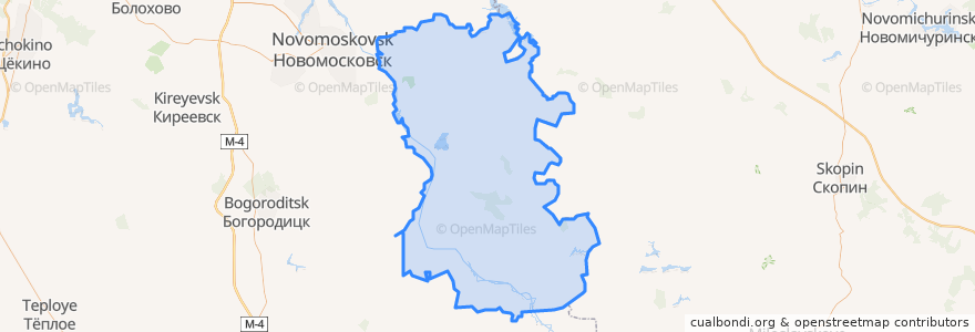 Mapa de ubicacion de Кимовский район.