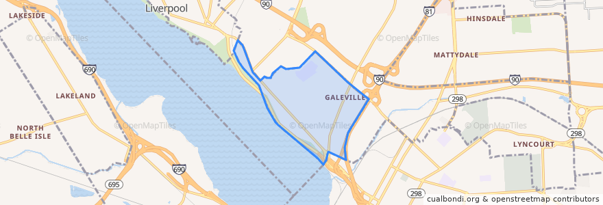Mapa de ubicacion de Galeville.