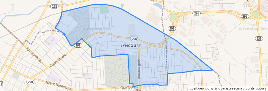 Mapa de ubicacion de Lyncourt.