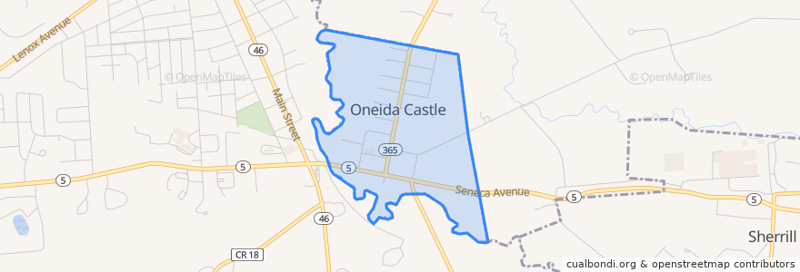 Mapa de ubicacion de Oneida Castle.
