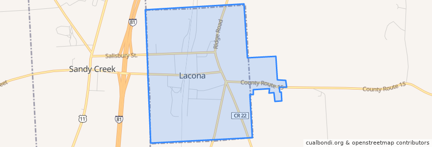 Mapa de ubicacion de Lacona.