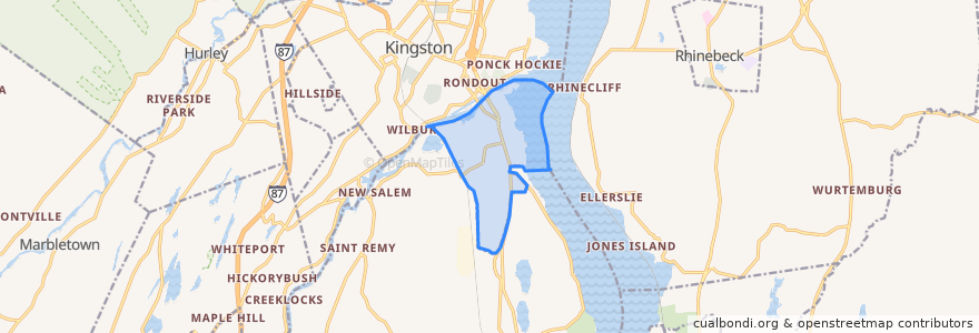 Mapa de ubicacion de Port Ewen.