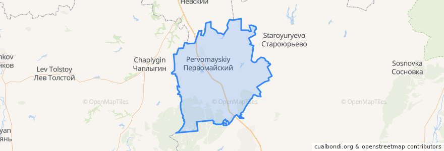 Mapa de ubicacion de Pervomaysky District.