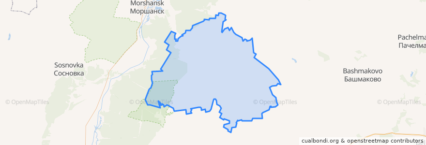 Mapa de ubicacion de Пичаевский муниципальный округ.