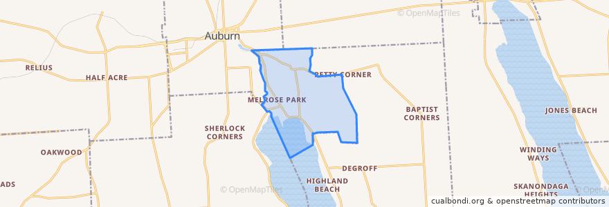 Mapa de ubicacion de Melrose Park.