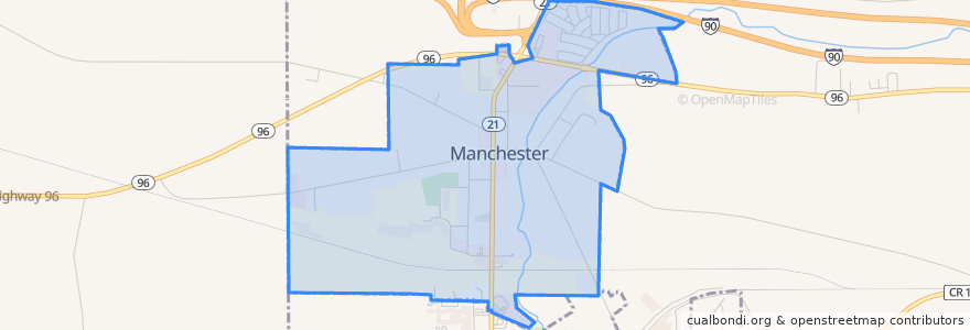 Mapa de ubicacion de Manchester Village.