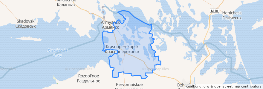 Mapa de ubicacion de Красноперекопский район.