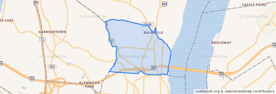 Mapa de ubicacion de Balmville.