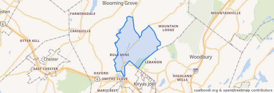 Mapa de ubicacion de South Blooming Grove.