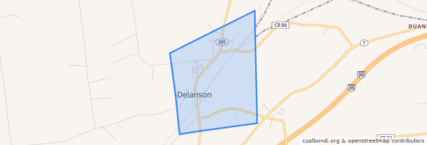 Mapa de ubicacion de Delanson.