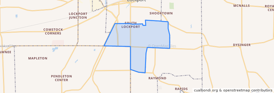 Mapa de ubicacion de South Lockport.