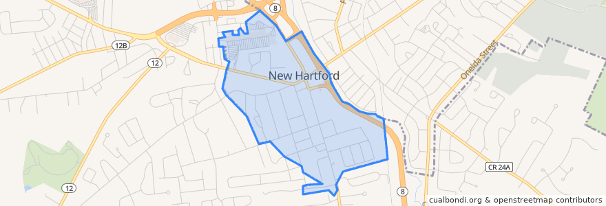 Mapa de ubicacion de Village of New Hartford.