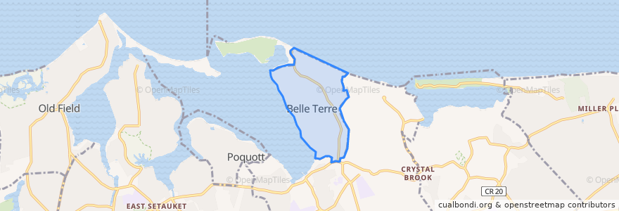 Mapa de ubicacion de Belle Terre.