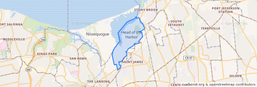 Mapa de ubicacion de Head of the Harbor.