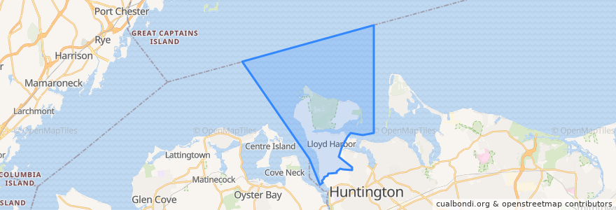Mapa de ubicacion de Lloyd Harbor.