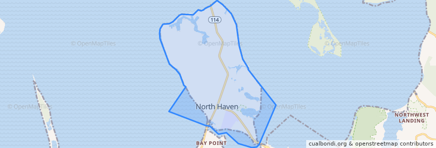 Mapa de ubicacion de North Haven.