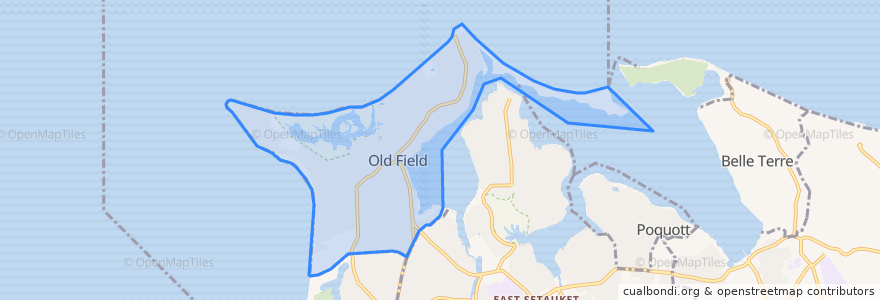 Mapa de ubicacion de Old Field.