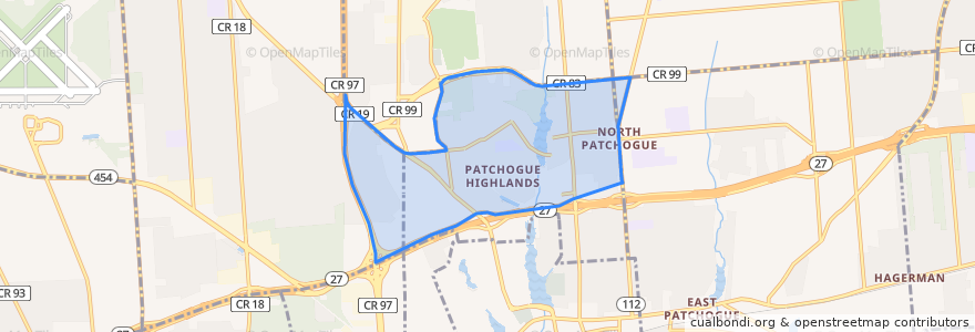 Mapa de ubicacion de North Patchogue.