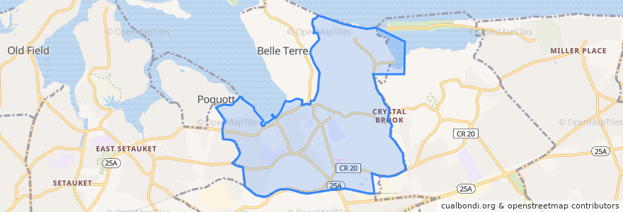 Mapa de ubicacion de Port Jefferson.