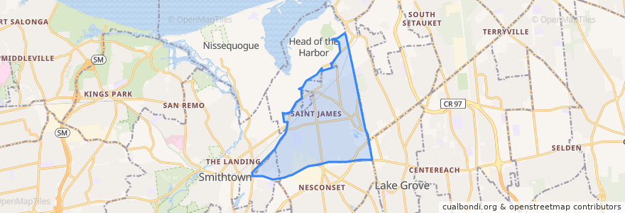 Mapa de ubicacion de St. James.