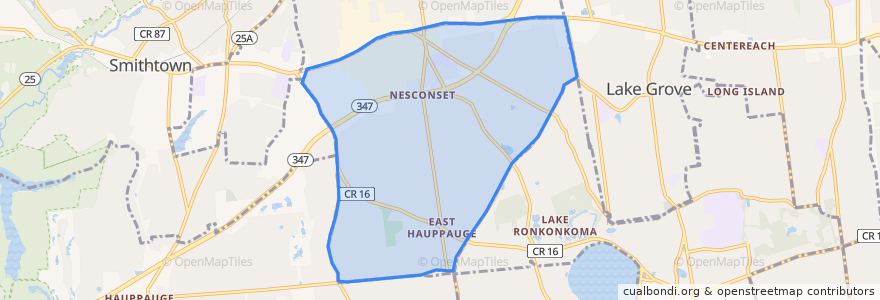 Mapa de ubicacion de Nesconset.