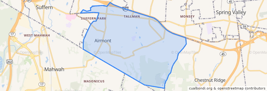 Mapa de ubicacion de Airmont.