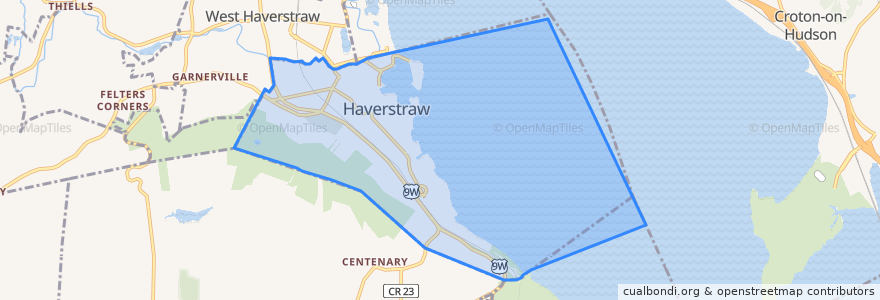 Mapa de ubicacion de Haverstraw.