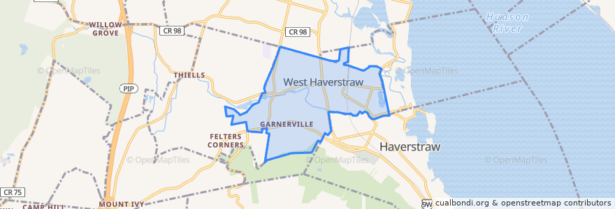 Mapa de ubicacion de West Haverstraw.