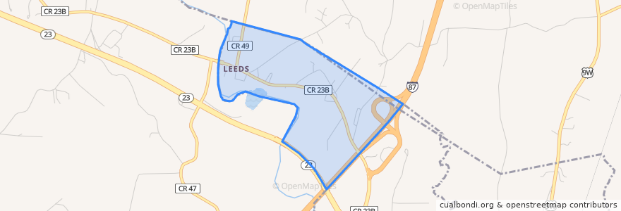 Mapa de ubicacion de Leeds.