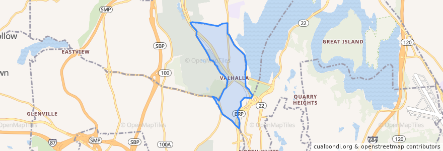 Mapa de ubicacion de Valhalla.