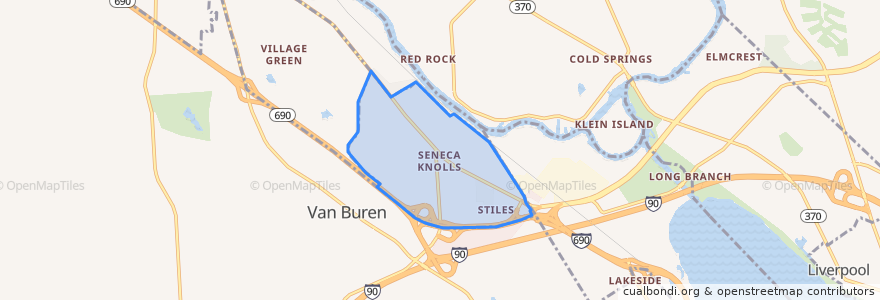 Mapa de ubicacion de Seneca Knolls.