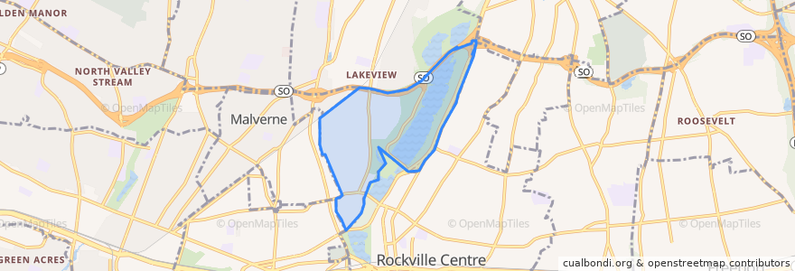 Mapa de ubicacion de Lakeview.